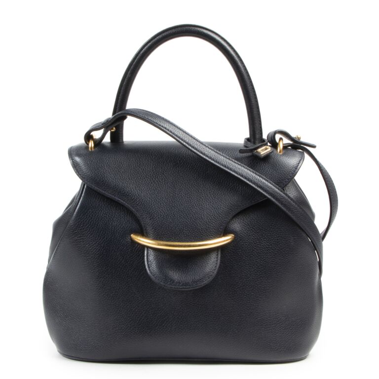 Delvaux Dark Blue Baltimore PM Labellov Buy and Sell Authentic Luxury