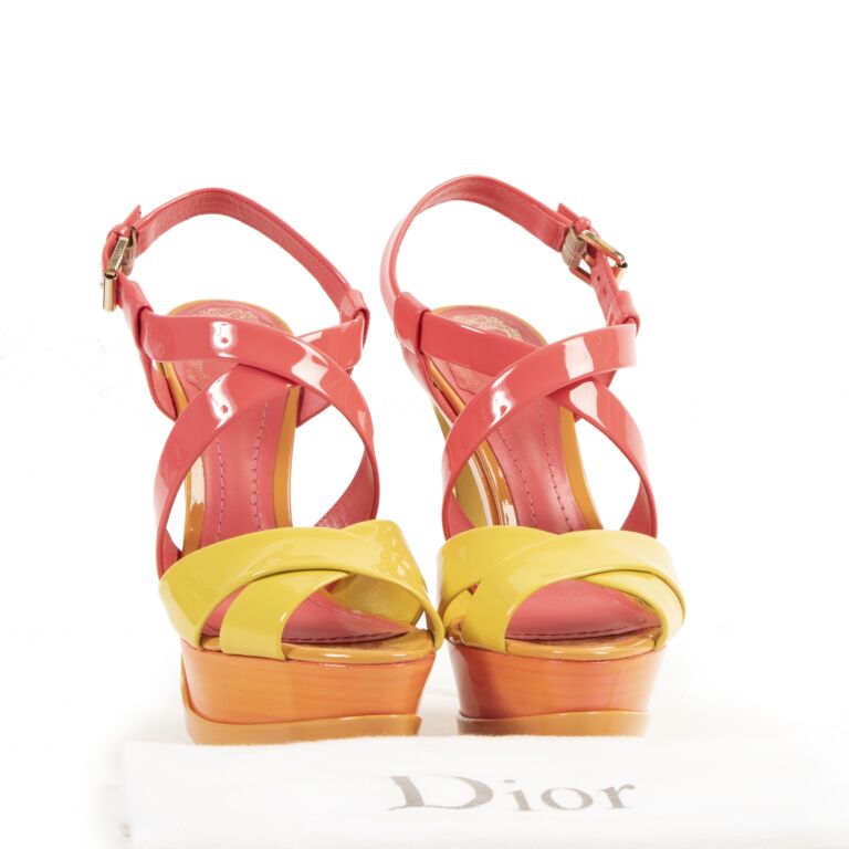Dior Multicolor Platform Sandals - size 38 ○ Labellov
