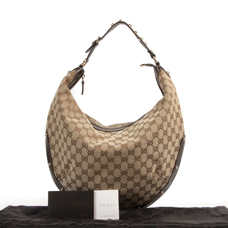 Gucci Monogram Hobo Bag ○ Labellov ○ Buy and Sell Authentic Luxury