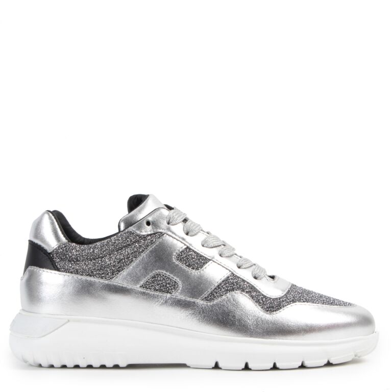 Hogan Interactive 3 Silver Glitter Sneakers - Size 36.5 Labellov Buy ...