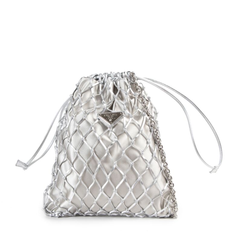 Prada sales silver clutch