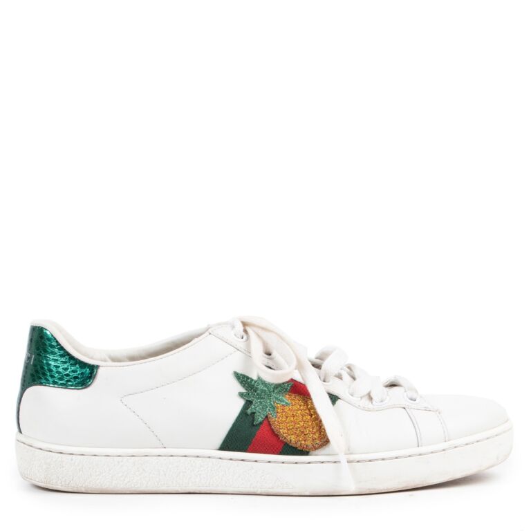 Gucci White Ace Embroidered Sneaker size 37 Labellov Buy