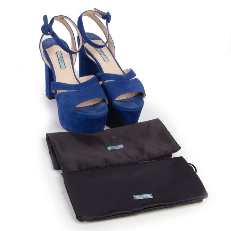 Prada suede sales platform sandals