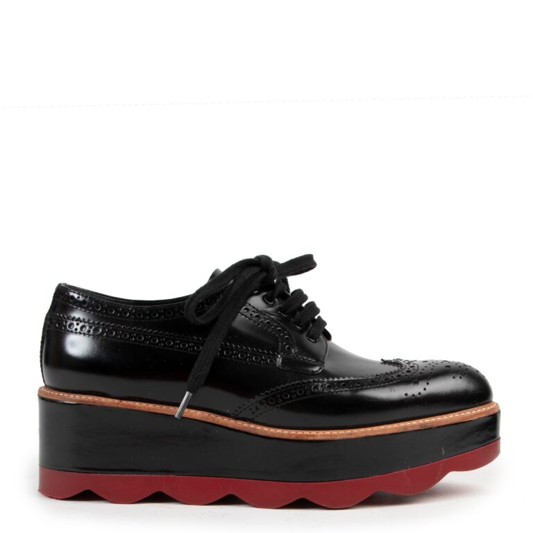 Black hot sale flatform brogues