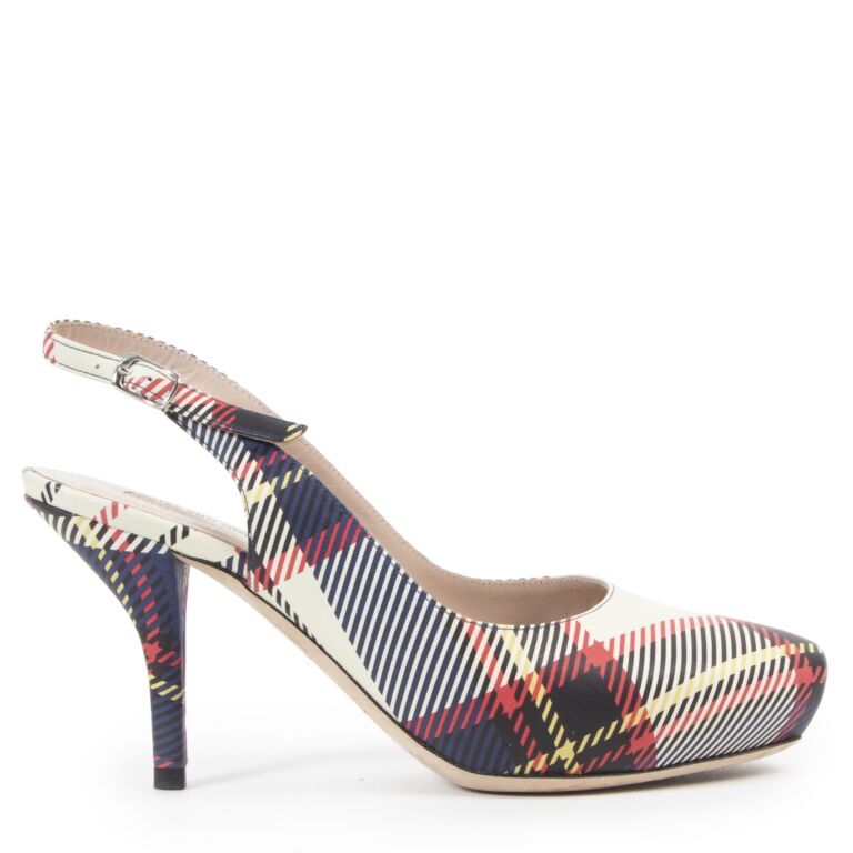 Dries Van Noten Multicolor Tartan Nappa Heels Size 36