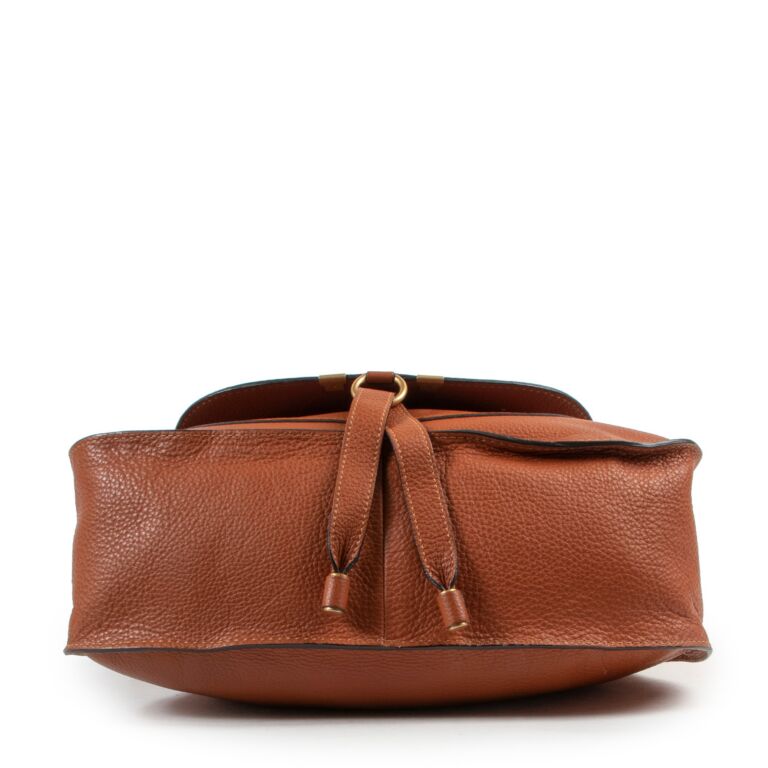 Chloé Marcie Medium Chestnut Brown Shoulder Bag ○ Labellov