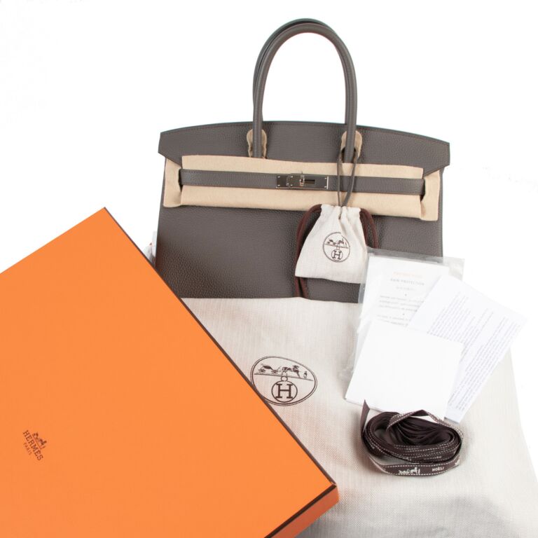 Hermès Birkin 35 Grey Etain Togo - Designer WishBags