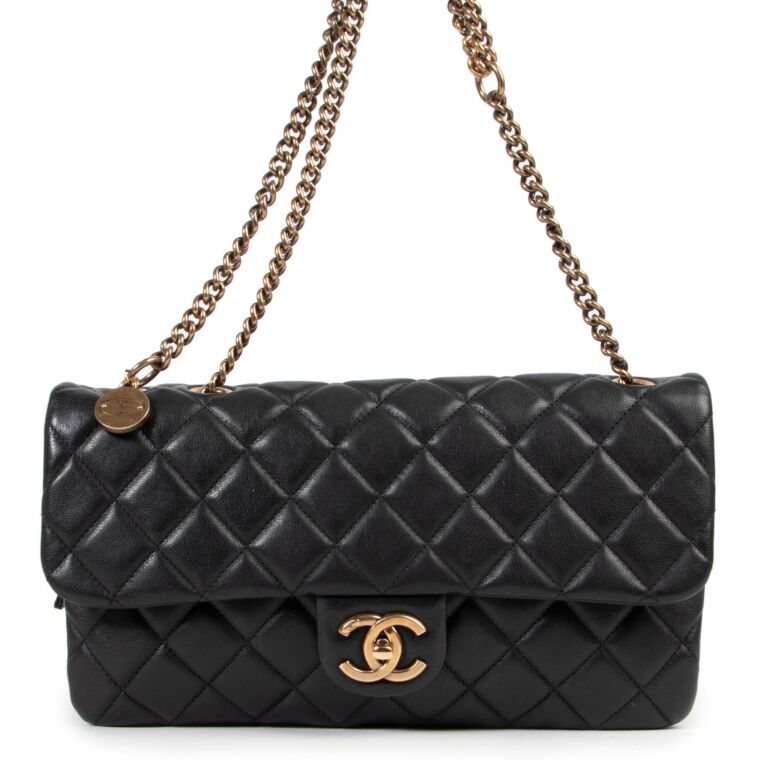Chanel Black East West Classic flap bag Labellov Buy and Sell Authentic ...