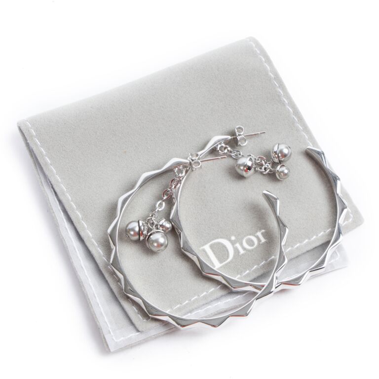 Dior hoop deals earrings silver