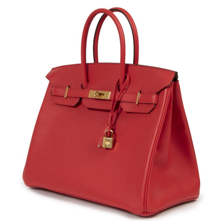 Hermès Birkin 35 Epsom Rouge Tomate GHW ○ Labellov ○ Buy and Sell Authentic  Luxury