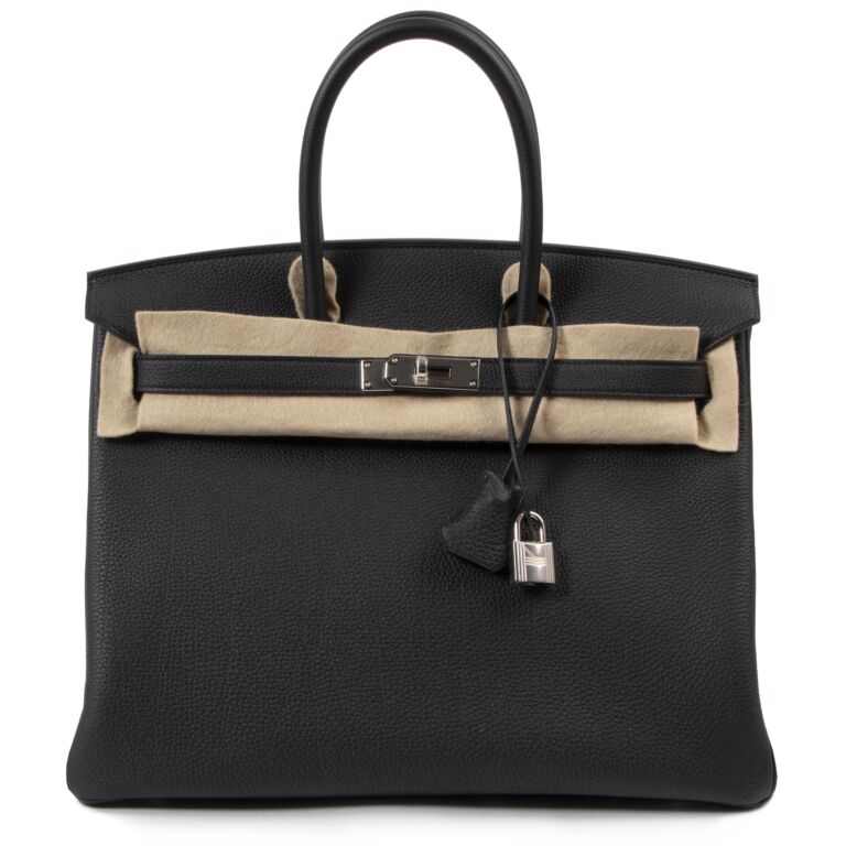 Hermes Birkin 35 Black Togo PHW Labellov Buy and Sell Authentic Luxury