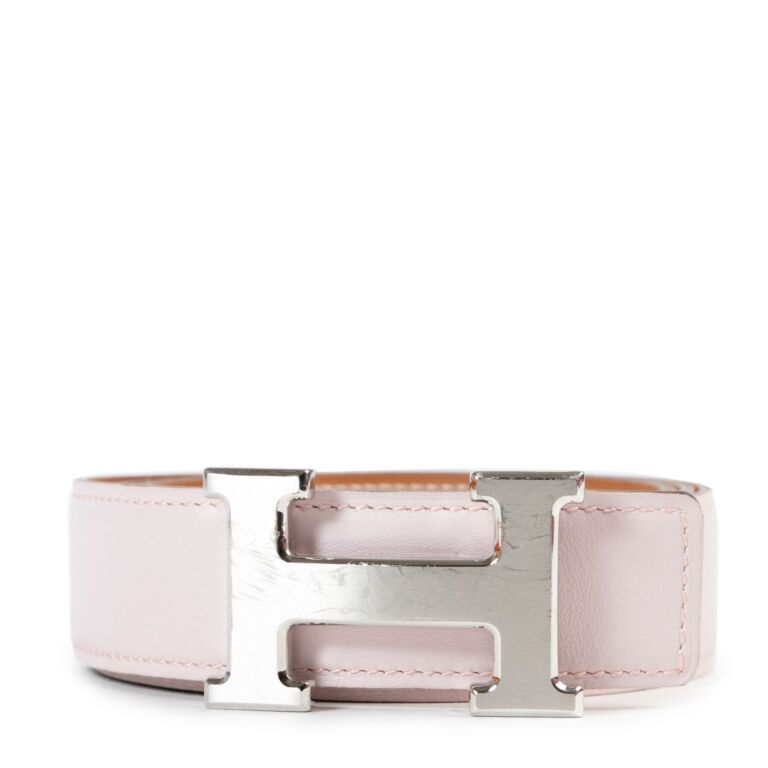 Herm s Pink Brown Reversible Constance Belt Size 90 Labellov