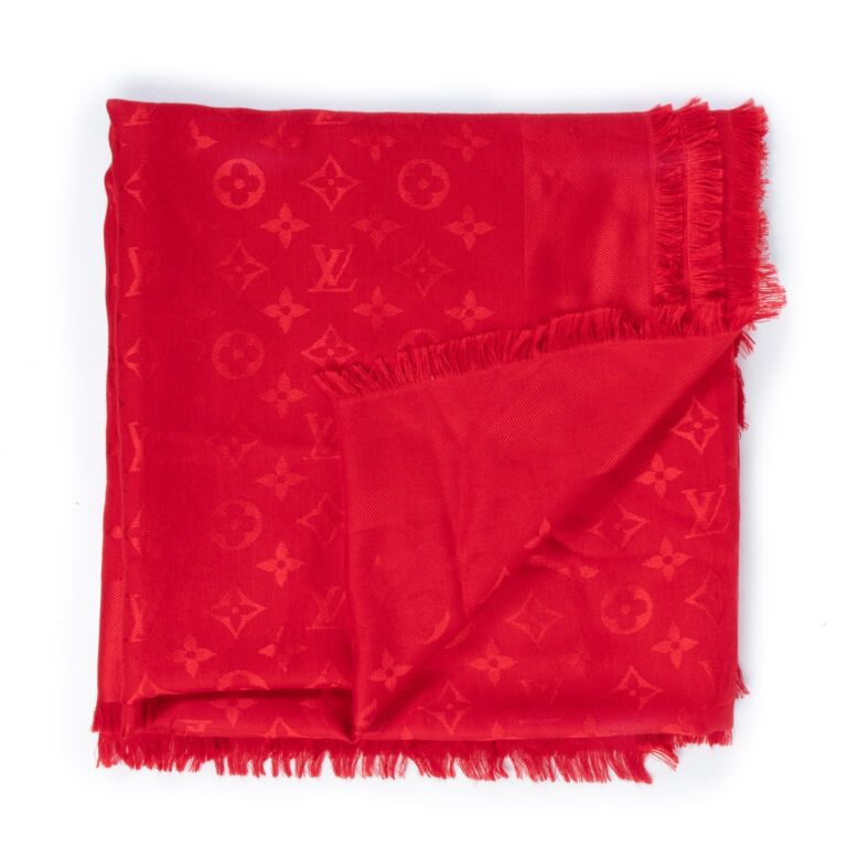 Louis Vuitton Red Scarf ○ Labellov ○ Buy and Sell Authentic Luxury