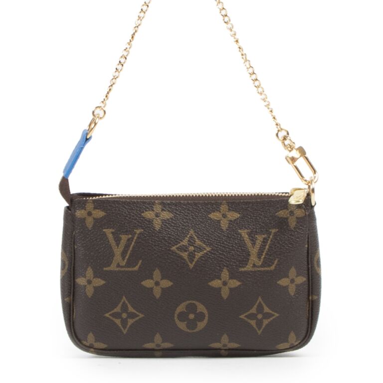 Louis Vuitton LV Mini pochette Accessoires xmas Brown Leather ref