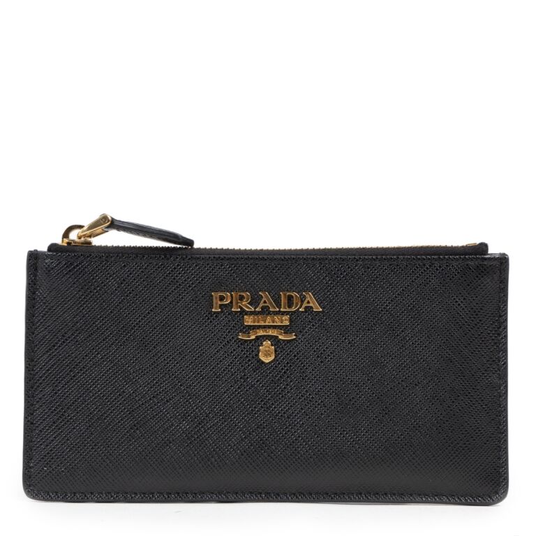 Prada card 2025 holder with zip