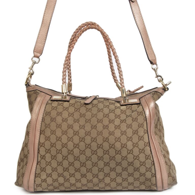 Gucci GG Canvas Bella Tote Satchel Bag Labellov Buy and Sell