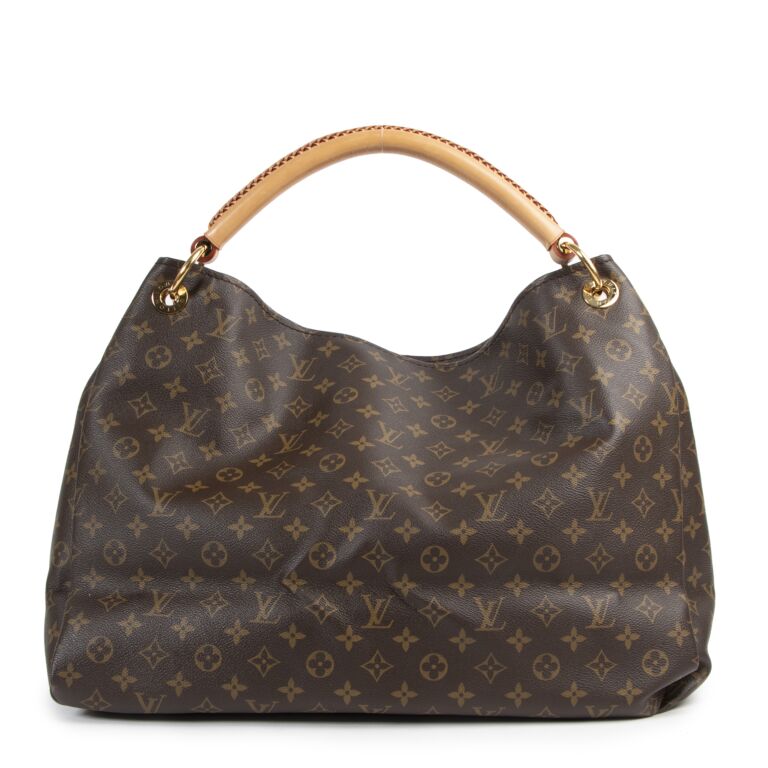 LOUIS VUITTON Artsy MM Monogram Canvas Hobo Bag Brown