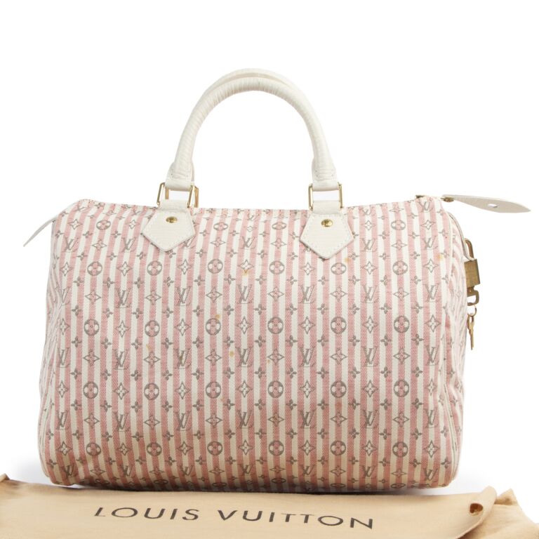 Louis Vuitton Pink Mini Lin Croisette Speedy 30