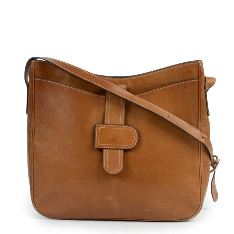 Delvaux Vintage Cognac Shoulder Bag Labellov Buy and Sell