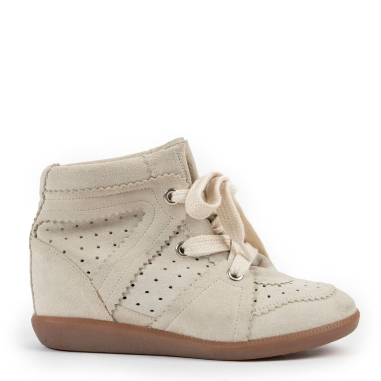 Isabel Marant Etoile Bobby Chalk Suede Sneakers Size 36