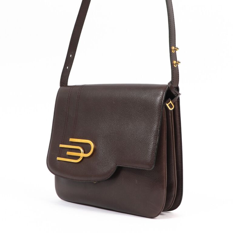 Delvaux Brown Vintage Shoulder Bag ○ Labellov ○ Buy and Sell 