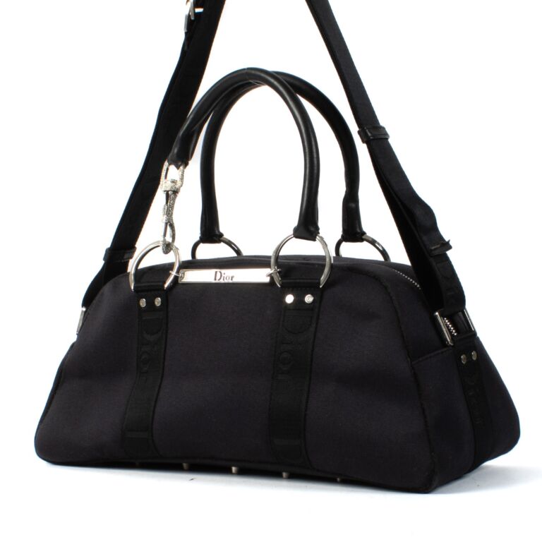 【人気沸騰】 Black Dior Christian Hardcore Bag Handle Top Bowling バッグ