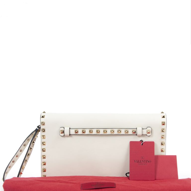 Valentino white clutch cheap bag
