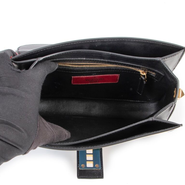 Valentino Garavani B Rockstud Striped Multicolor Leather