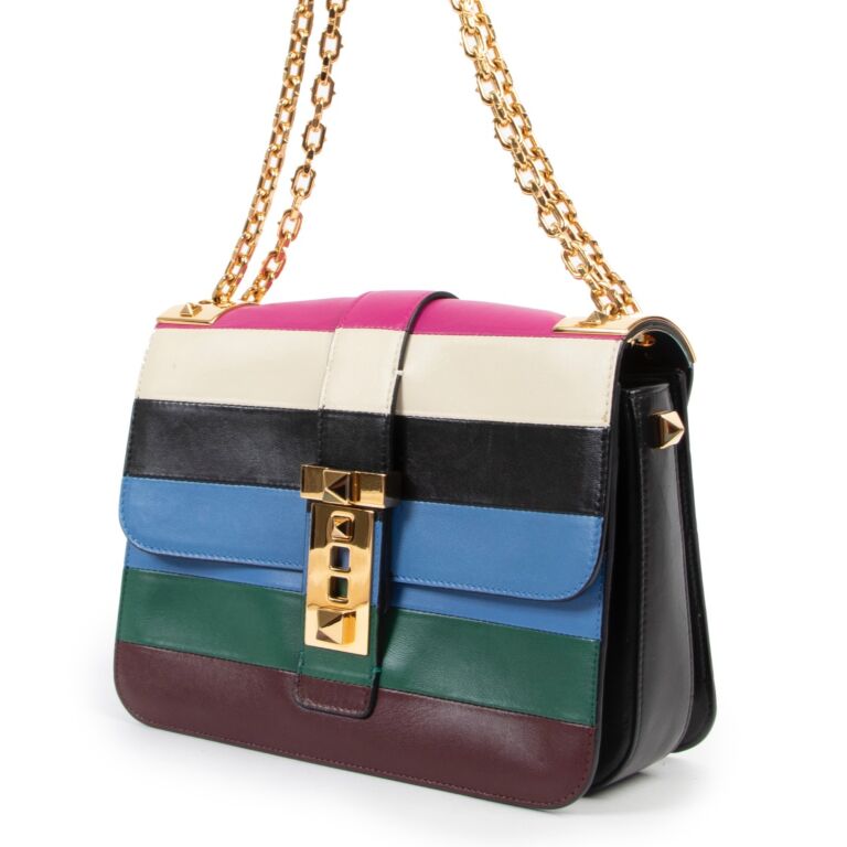 Valentino multicolor cheap rockstud bag