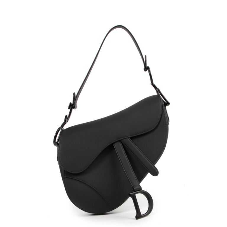 Matte black hot sale saddle bag dior