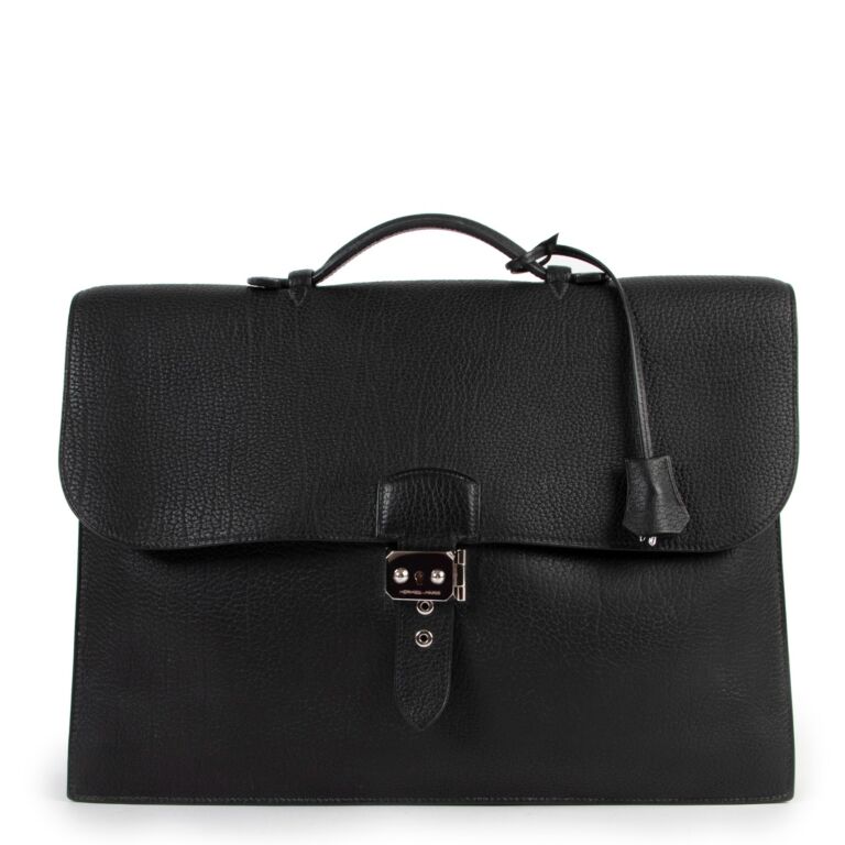 エルメス　 メッセンジャーバッグ　ブリーフケース Hermès Sac à Dépêches 41 Havane Fjord Briefcase ○ Labellov