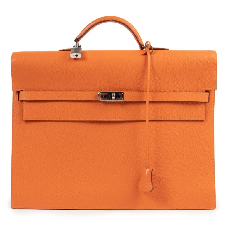 Hermès Kelly Sac a Depeches 38 Orange PHW ○ Labellov ○ Buy and Sell  Authentic Luxury