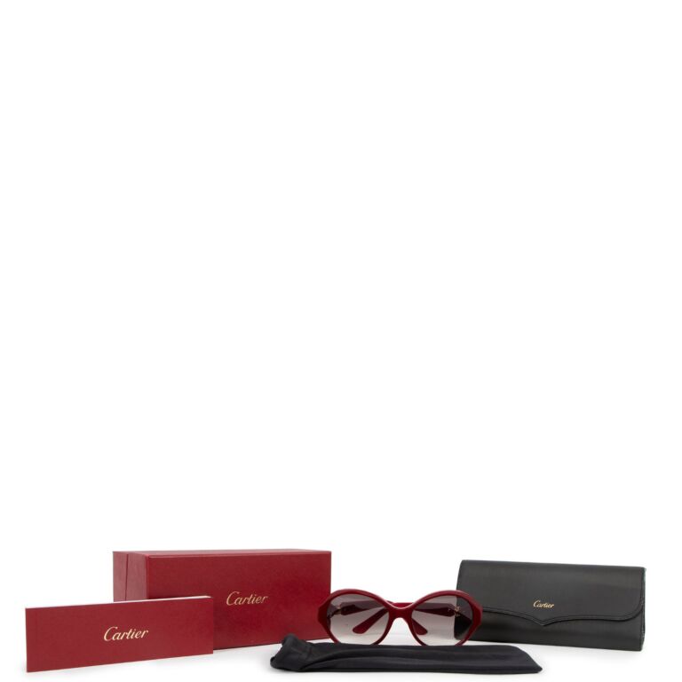 Cartier best sale sunglasses red