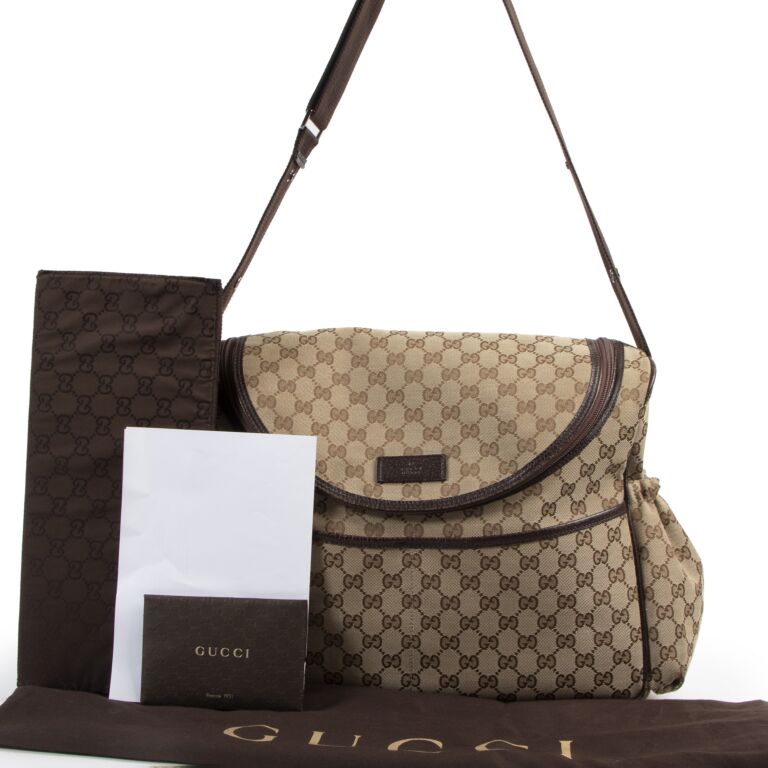 Gucci Monogram Canvas Diaper Bag Labellov Buy and Sell