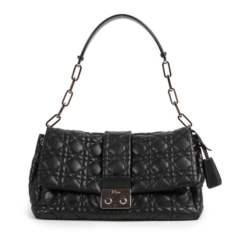 Dior New Lock Black Cannage Quilted Lambskin Bag Labellov Buy and Sell ...