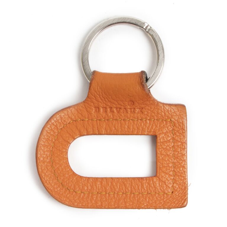 Orange Emboss LV Leather Keychain – MikesTreasuresCrafts