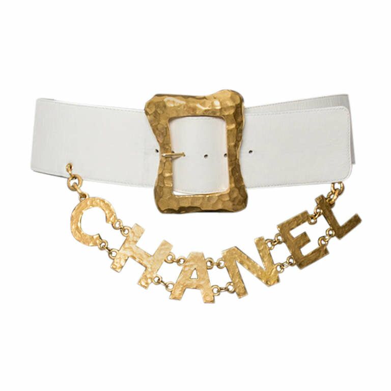 Chanel White Charm Waist Belt ○ Labellov ○ Buy and Sell