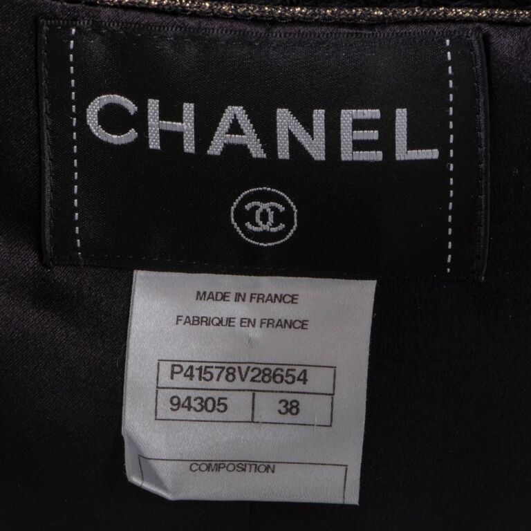 CHANEL 黒 テーラードジャケット 38 CHANEL】シャネル『テーラードジャケット size42』P24952V12963