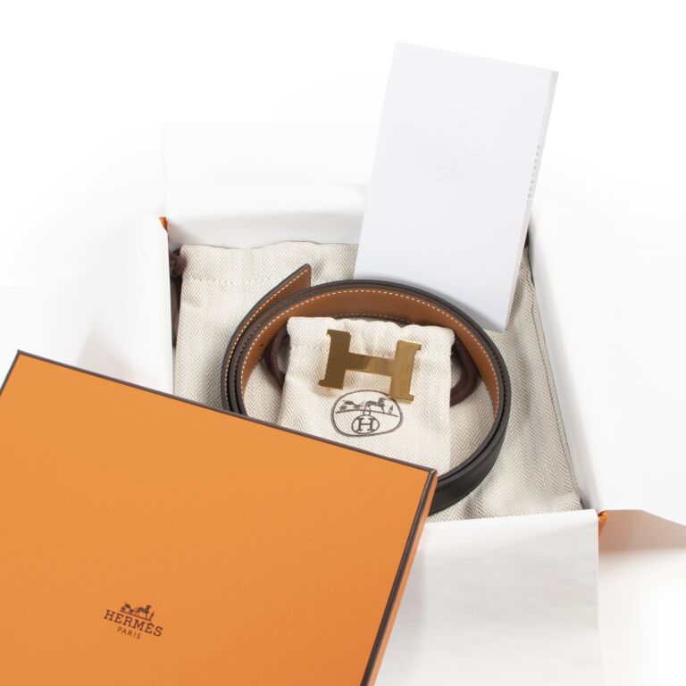 Herm s Mini Constance Belt Buckle Reversible Leather Strap