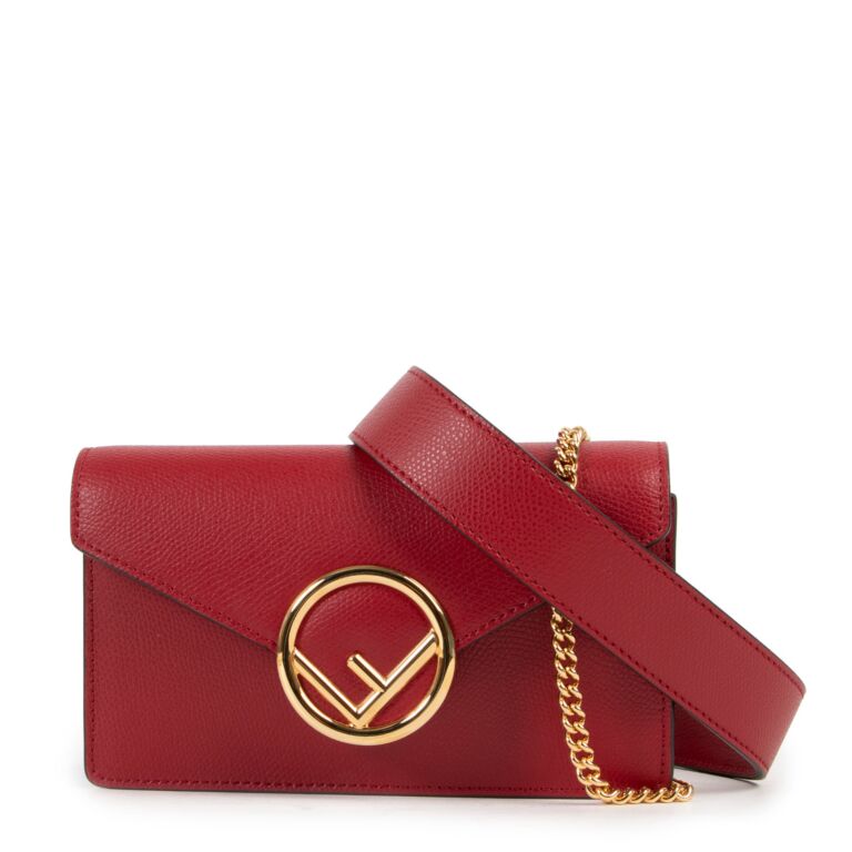 Fendi red shop belt bag