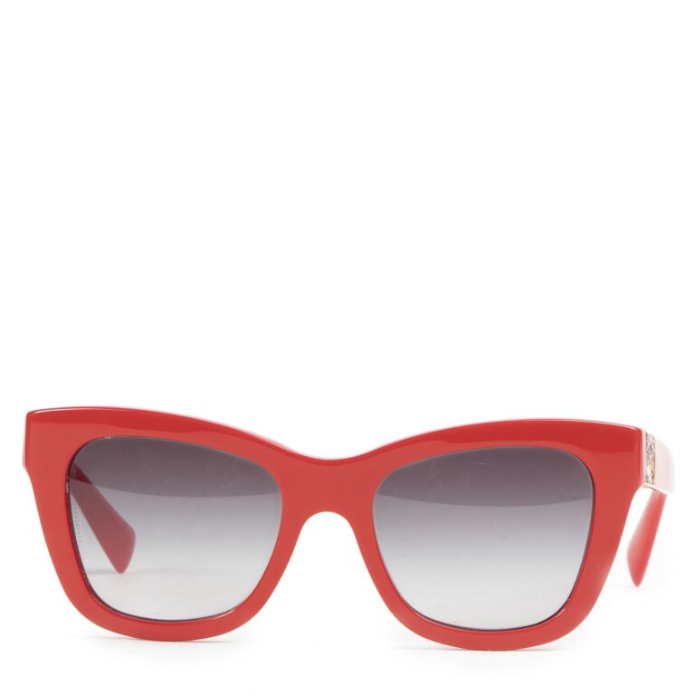 Dolce & Gabbana Red Sunglasses Labellov Buy and Sell Authentic Luxury