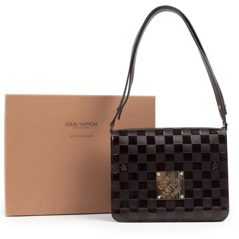 Louis Vuitton Burgundy Damier Vernis Cabaret Bag Labellov