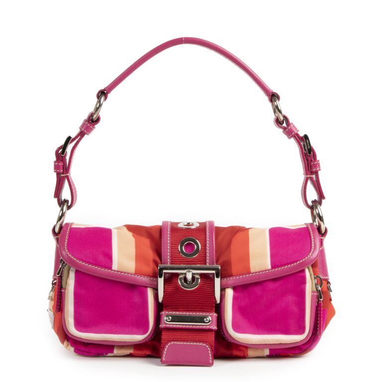 Prada Fuchsia Buckle Nylon Shoulder Bag Labellov Buy and Sell Authentic ...