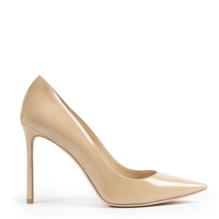 Jimmy Choo Nude Patent Romy 100 Pumps Size EU 40 5 Labellov