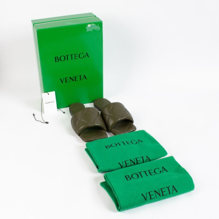 Bottega Veneta Lido Flats Green - Size 38 ○ Labellov ○ Buy
