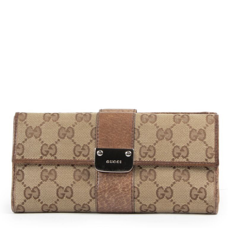 Gucci Monogram Printed Wallet Labellov Buy and Sell Authentic Luxury