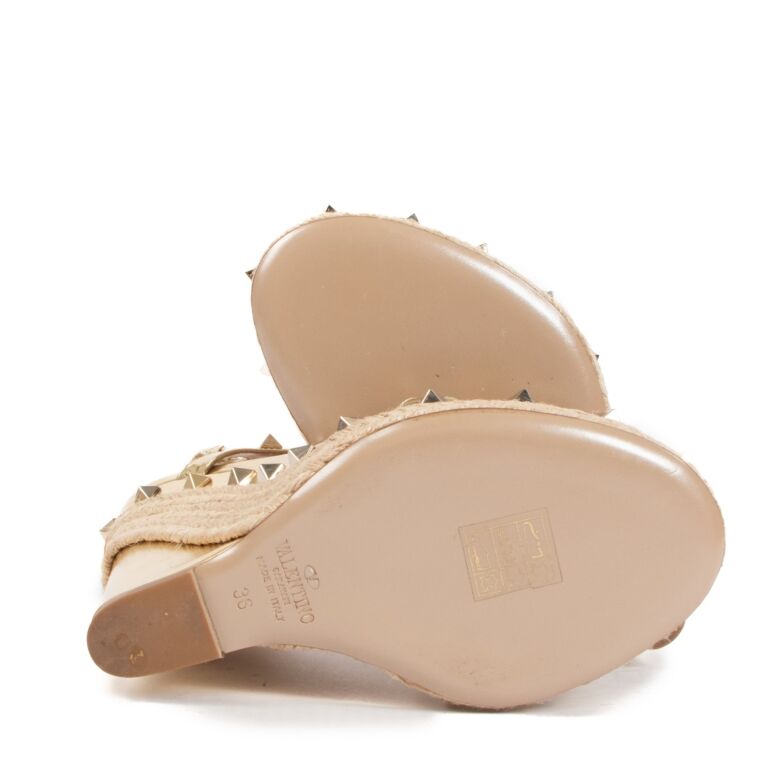 Valentino gold wedges 2025