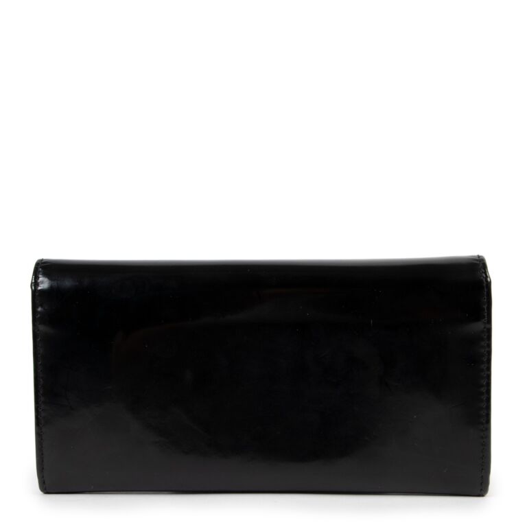 Balenciaga Black Patent Leather City Wallet ○ Labellov