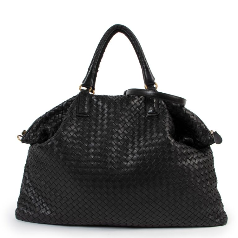 Bottega black Intrecciato shoulder bag - AGL2172