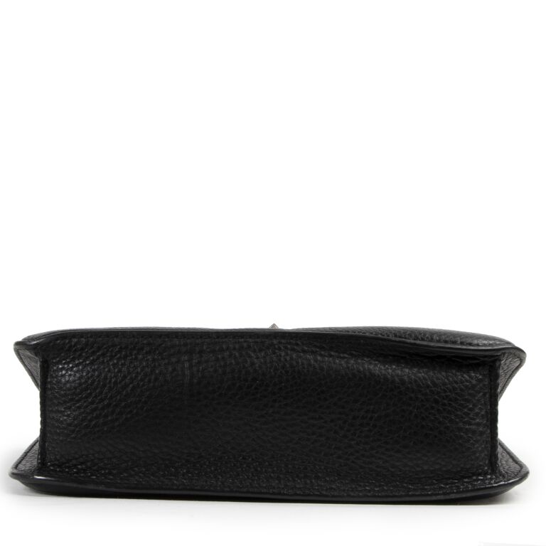 Valentino Garavani Black Soft Grain Leather Rockstud Glam Lock